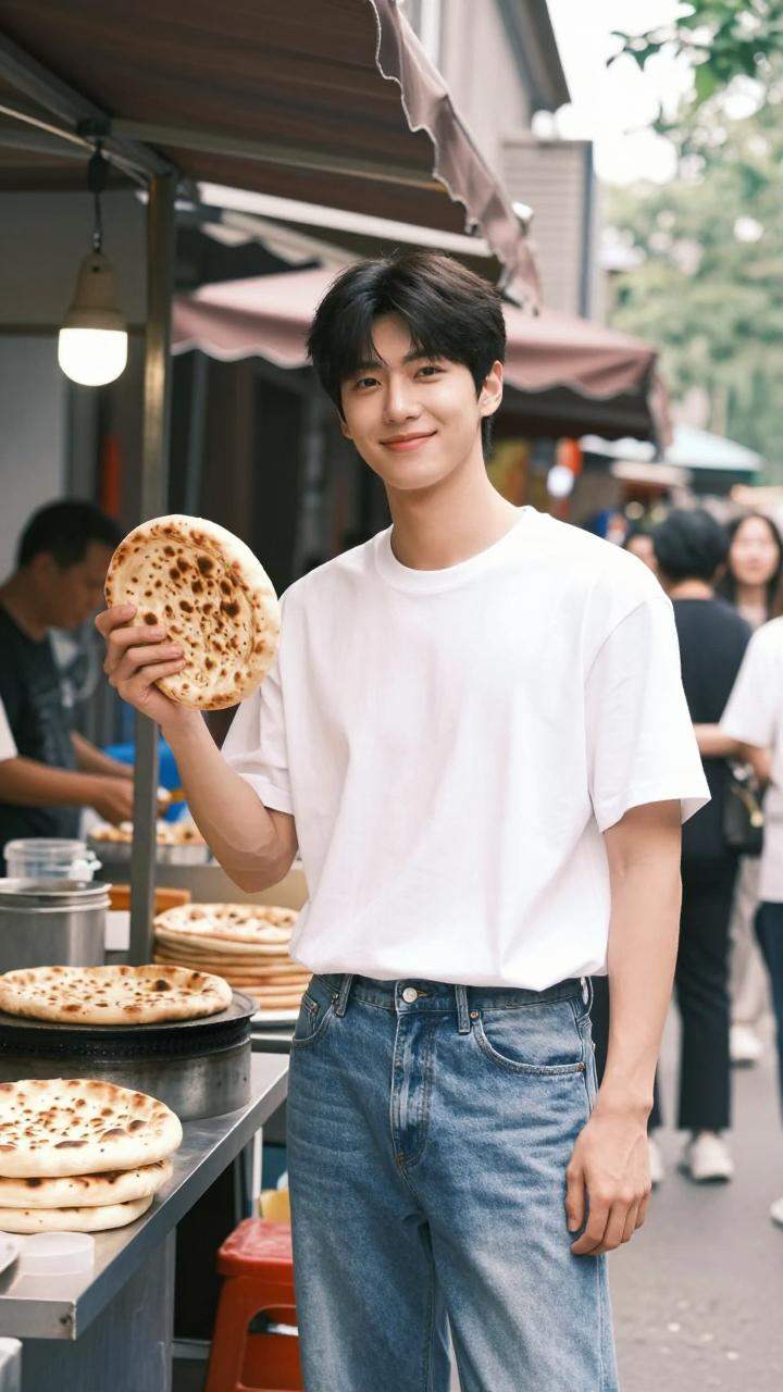 车馕优 / 西安烤馕小哥长相酷似车银优走红 / 近日 / 西安蓝田烤馕小哥长相酷似车银优走红 / 路人随手拍获百万点赞 / 被网友称作“车馕优”