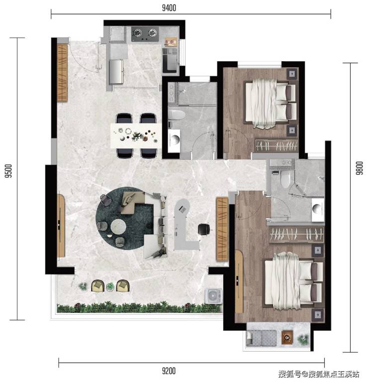 昆明中铁壹号峯景户型解析 配套齐全改善首选(图8)