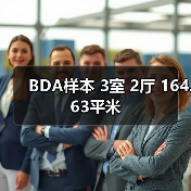 BDA样本 3室 2厅 164.63平米（图1）