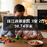 珠江逸景家园 3室 2厅 98.74平米（图3）