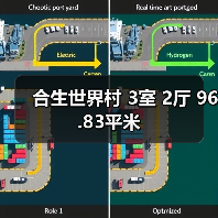 合生世界村 3室 2厅 96.83平米（图2）