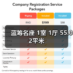 蓝筹名座 1室 1厅 55.02平米（图3）