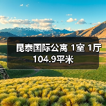 昆泰国际公寓 1室 1厅 104.9平米（图1）