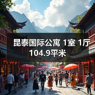 昆泰国际公寓 1室 1厅 104.9平米（图1）