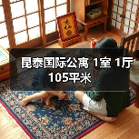 昆泰国际公寓 1室 1厅 105平米（图1）