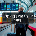地坛北门 2室 1厅 52.61平米（图1）