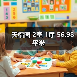天福园 2室 1厅 56.98平米（图1）