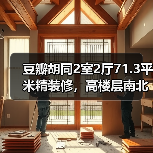 豆瓣胡同2室2厅71.3平米精装修，高楼层南北通透值不值得？（图2）