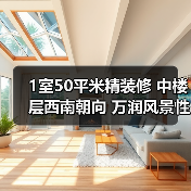 1室50平米精装修 中楼层西南朝向 万润风景性价比高吗？（图2）