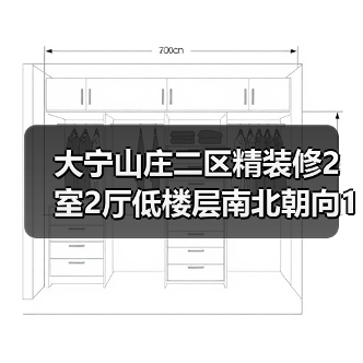 大宁山庄二区精装修2室2厅低楼层南北朝向109㎡房源（图1）