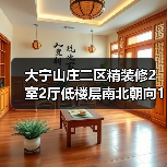 大宁山庄二区精装修2室2厅低楼层南北朝向109㎡房源（图4）