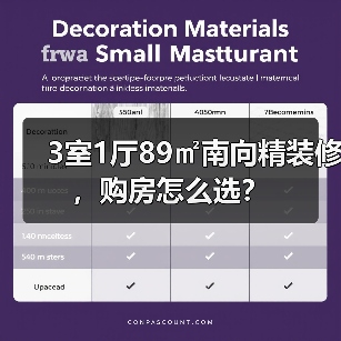 3室1厅89㎡南向精装修，购房怎么选？（图1）