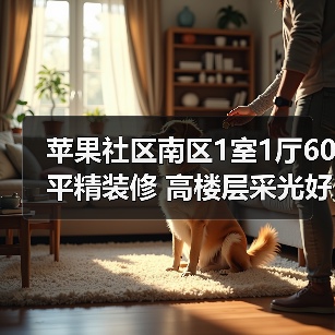 苹果社区南区1室1厅60平精装修 高楼层采光好！（图3）