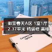 御景春天A区 1室1厅 42.37平米 精装修 高楼层 买房推荐（图1）