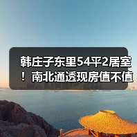 韩庄子东里54平2居室！南北通透现房值不值得买？（图3）