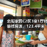 北街家园C2区3室1厅精装修房源，123.4平米性价比高（图2）