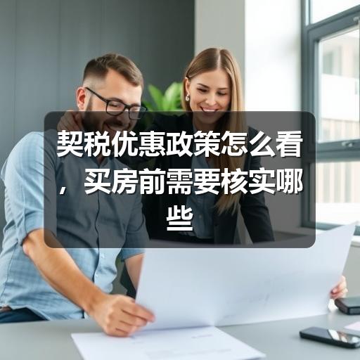 契税优惠政策怎么看,买房前需要核实哪些信息(图2) 契税优惠政策怎么看,买房前需要核实哪些信息